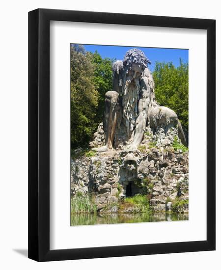 The Appennine Colossus By Giambologna, Villa Di Pratolino, Vaglia, Firenze Province, Tuscany, Italy-Nico Tondini-Framed Premium Photographic Print