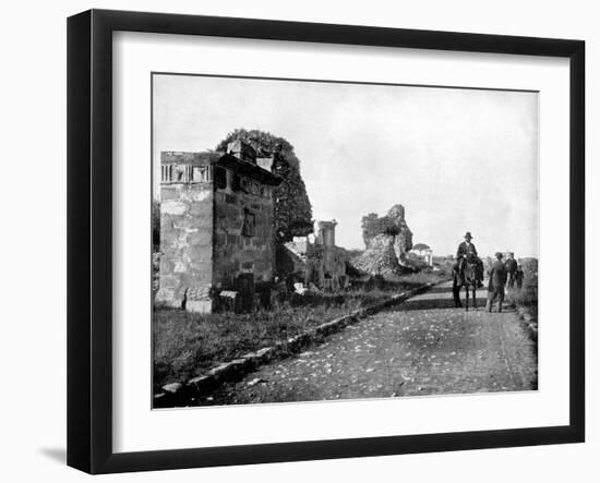 The Appian Way, Rome, 1893-John L Stoddard-Framed Giclee Print