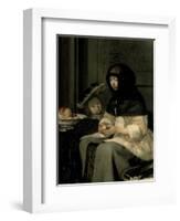 The Apple Peeler, 1660-Gerard ter Borch-Framed Giclee Print