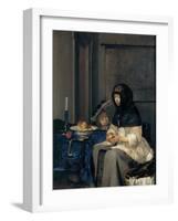 The Apple Peeler-Gerard Ter Borch the Younger-Framed Giclee Print