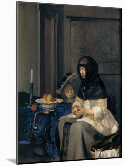 The Apple Peeler-Gerard Ter Borch the Younger-Mounted Giclee Print