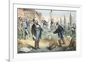 The Appomattox of the Third Termers - Unconditional Surrender, 1880-Joseph Keppler-Framed Giclee Print