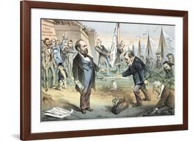 The Appomattox of the Third Termers - Unconditional Surrender, 1880-Joseph Keppler-Framed Giclee Print