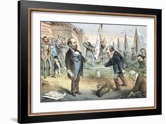 The Appomattox of the Third Termers - Unconditional Surrender, 1880-Joseph Keppler-Framed Giclee Print