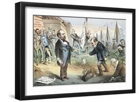 The Appomattox of the Third Termers - Unconditional Surrender, 1880-Joseph Keppler-Framed Giclee Print