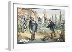 The Appomattox of the Third Termers - Unconditional Surrender, 1880-Joseph Keppler-Framed Giclee Print