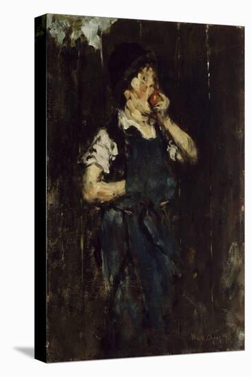 The Apprentice (Boy with Apple), 1876 (Oil on Canvas)-William Merritt Chase-Stretched Canvas