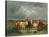 The Approach of a Storm-Emile van Marcke de Lummen-Stretched Canvas