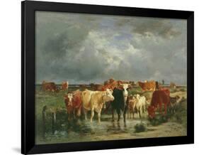 The Approach of a Storm-Emile van Marcke de Lummen-Framed Giclee Print