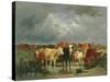 The Approach of a Storm-Emile van Marcke de Lummen-Stretched Canvas