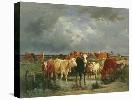 The Approach of a Storm-Emile van Marcke de Lummen-Stretched Canvas