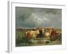 The Approach of a Storm-Emile van Marcke de Lummen-Framed Giclee Print