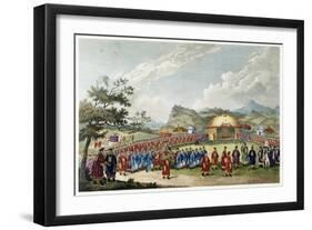 The Approach of the Emperor of China to His Tent in Tartar, to Receive the British Ambassador-William Alexander-Framed Giclee Print