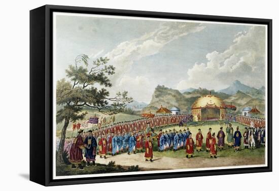 The Approach of the Emperor of China to His Tent in Tartar, to Receive the British Ambassador-William Alexander-Framed Stretched Canvas