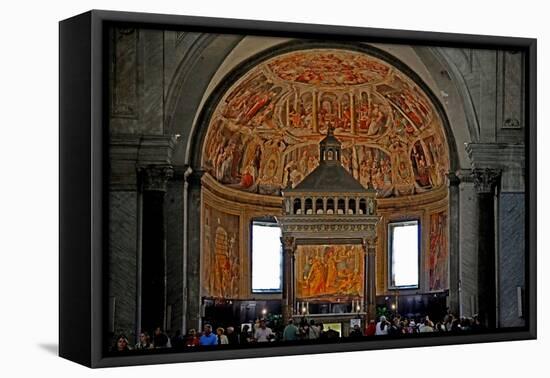 The Apse with Frescos of St Peter-Giacomo della Porta-Framed Stretched Canvas