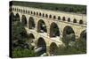 The Aqueduct, Built by the Romans in 19 BC, Carried Water to Nimes across the River Gard-LatitudeStock-Stretched Canvas