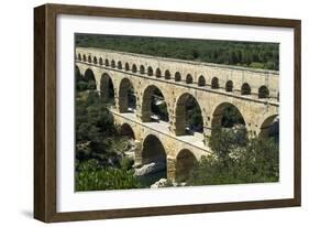 The Aqueduct, Built by the Romans in 19 BC, Carried Water to Nimes across the River Gard-LatitudeStock-Framed Photographic Print