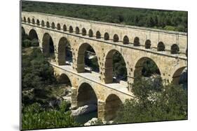 The Aqueduct, Built by the Romans in 19 BC, Carried Water to Nimes across the River Gard-LatitudeStock-Mounted Photographic Print