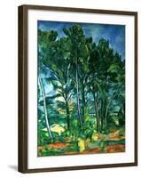 The Aqueduct (Montagne Sainte-Victoire Seen Through Trees), circa 1885-87-Paul Cézanne-Framed Giclee Print