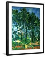 The Aqueduct (Montagne Sainte-Victoire Seen Through Trees), circa 1885-87-Paul Cézanne-Framed Giclee Print