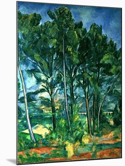 The Aqueduct (Montagne Sainte-Victoire Seen Through Trees), circa 1885-87-Paul Cézanne-Mounted Giclee Print