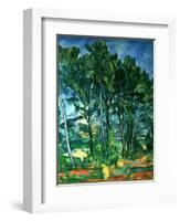 The Aqueduct (Montagne Sainte-Victoire Seen Through Trees), circa 1885-87-Paul Cézanne-Framed Premium Giclee Print