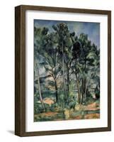 The Aqueduct (Montagne Sainte-Victoire Seen Through Trees)-Paul Cézanne-Framed Art Print