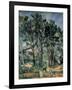 The Aqueduct (Montagne Sainte-Victoire Seen Through Trees)-Paul Cézanne-Framed Art Print