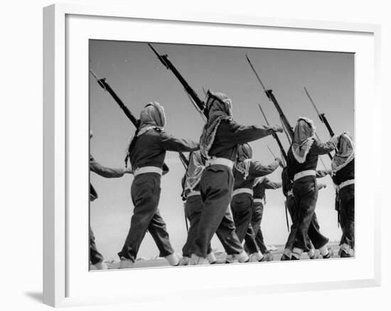 The Arab Legion Infantry Marching at their Post-John Phillips-Framed Premium Photographic Print