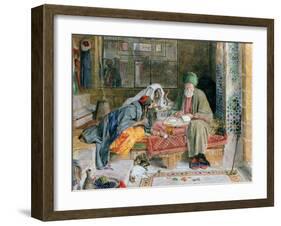 The Arab Scribe, Cairo-John Frederick Lewis-Framed Giclee Print