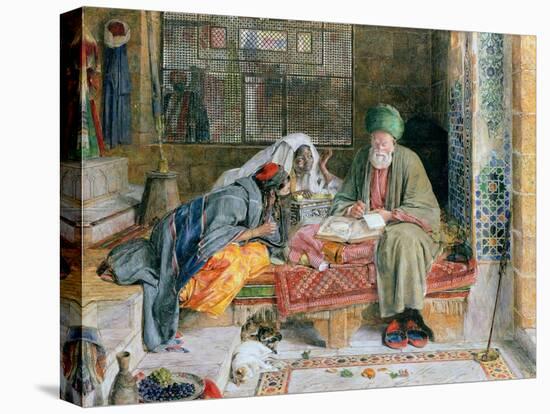 The Arab Scribe, Cairo-John Frederick Lewis-Stretched Canvas