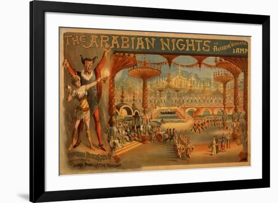 The Arabian Nights - Aladdin's Wonderful Lamp Poster-Lantern Press-Framed Art Print