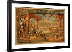 The Arabian Nights - Aladdin's Wonderful Lamp Poster-Lantern Press-Framed Art Print