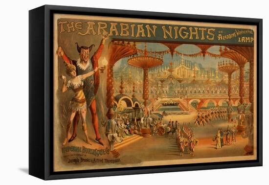 The Arabian Nights - Aladdin's Wonderful Lamp Poster-Lantern Press-Framed Stretched Canvas