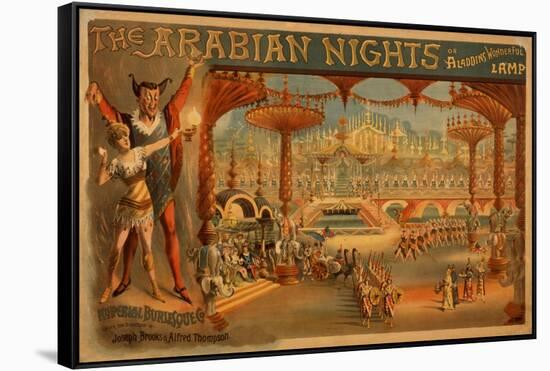 The Arabian Nights - Aladdin's Wonderful Lamp Poster-Lantern Press-Framed Stretched Canvas