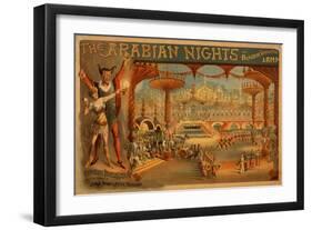 The Arabian Nights - Aladdin's Wonderful Lamp Poster-Lantern Press-Framed Art Print