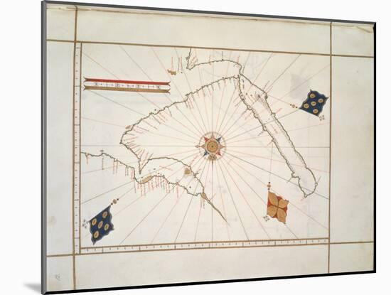 The Arabian Peninsula by Gaspar Viegased in Lisbon, 1537-null-Mounted Giclee Print