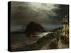 The Aragonese Castel Ischia-Oswald Achenbach-Stretched Canvas