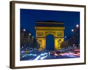 The Arc de Triomphe and the Champs Elysees at Twilight, Paris, France-Jim Zuckerman-Framed Photographic Print