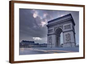 The Arc De Triomphe at Dusk, Paris, France, Europe-Julian Elliott-Framed Photographic Print