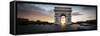 The Arc de Triomphe de l Etoile at sunset, Paris, France, Europe-Panoramic Images-Framed Stretched Canvas