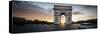 The Arc de Triomphe de l Etoile at sunset, Paris, France, Europe-Panoramic Images-Stretched Canvas