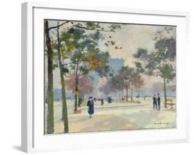 The Arc de Triomphe in Autumn, Paris-Jules Ernest Renoux-Framed Giclee Print