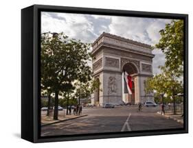 The Arc de Triomphe on the Champs Elysees in Paris, France, Europe-Julian Elliott-Framed Stretched Canvas