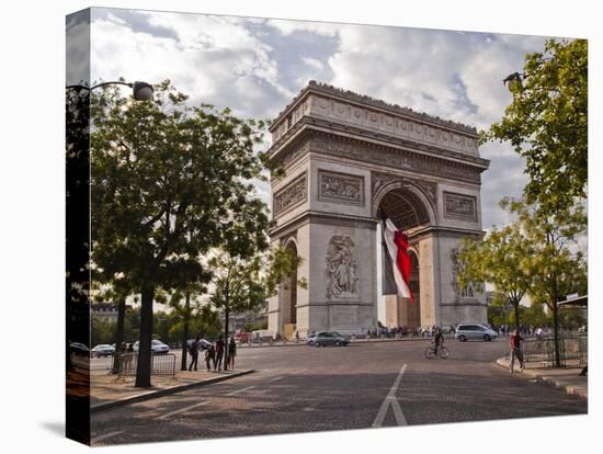 The Arc de Triomphe on the Champs Elysees in Paris, France, Europe-Julian Elliott-Stretched Canvas