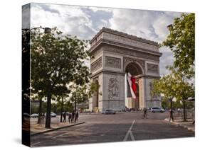 The Arc de Triomphe on the Champs Elysees in Paris, France, Europe-Julian Elliott-Stretched Canvas