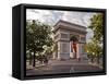 The Arc de Triomphe on the Champs Elysees in Paris, France, Europe-Julian Elliott-Framed Stretched Canvas