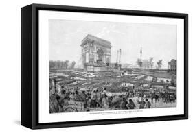 The Arc De Triomphe, Place De L'Etoile, Paris, 20 April 1848-Lipperheide-Framed Stretched Canvas