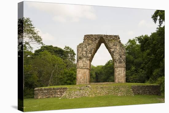 The Arch at the Mayan Ruins of Kabah, Yucatan, Mexico, North America-John Woodworth-Stretched Canvas