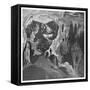 The Arch Cave Looking North, Jenolan Caves, New South Wales, Australia, 1886-null-Framed Stretched Canvas